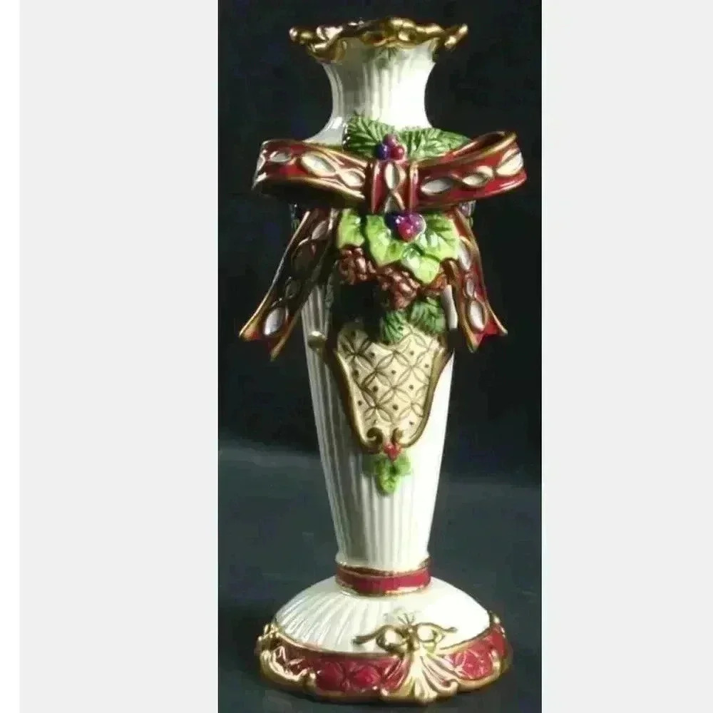 9" Candlestick Florentine Christmas Fritz & Floyd